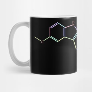 Melatonin Kawaii Pastel Rainbow Molecule Mug